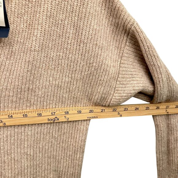 Hollister Beige Oatmeal Long V-Neck Polyester Blend Sweater Dress Size XL NWT - Picture 8 of 9